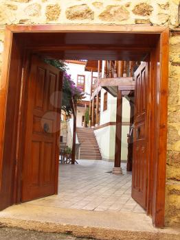 Royalty Free Photo of a Courtyard in Turkey