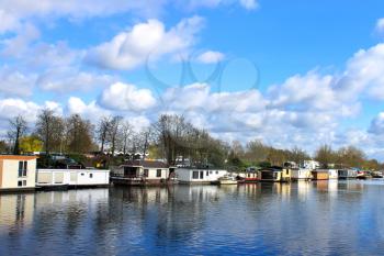Houseboats in Gorinchem. Netherlands
