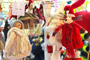 Woolen dolls in the gift shop