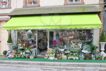 Flower shop in Verneuil-sur-Avre. France