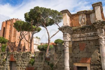ROME, ITALY - MAY 04, 2014: The picturesque ruins of Rome, Italy