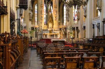 Den Bosch, Netherlands - January 17, 2015: Altar  in the cathedral Dutch city of Den Bosch