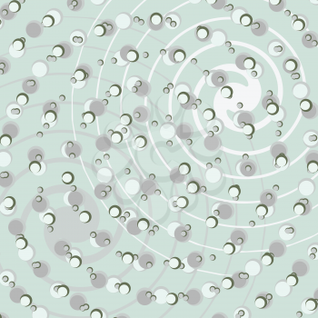 Royalty Free Clipart Image of a Abstract Spiral Circles Spheres, Round Background
