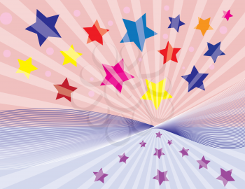 Royalty Free Clipart Image of a Star Background 