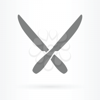 crossed knife icon vector illustration