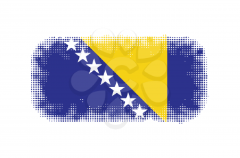 Bosnia Herzegovina flag symbol halftone vector background illustration