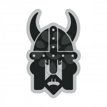 viking head symbol abstract logo vector illustration