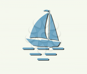 yacht symbol vector illustration isolated