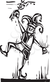 Royalty Free Clipart Image of a Jester