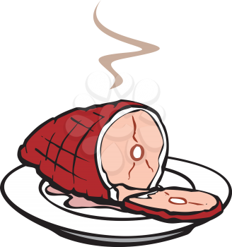 Royalty Free Clipart Image of a Ham