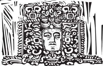 Royalty Free Clipart Image of a Mayan King