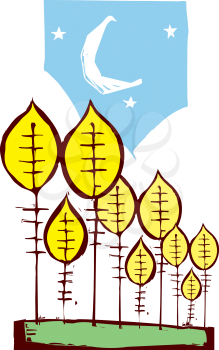 Royalty Free Clipart Image of Autumn Leafs 