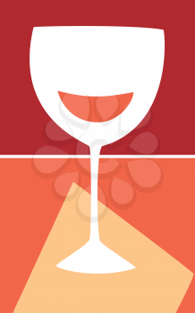 Royalty Free Clipart Image of a Wine Glass