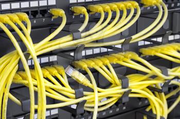 Royalty Free Photo of a Patch Panel Server Rack