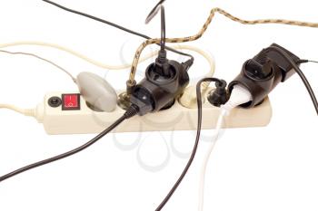 Royalty Free Photo of a Surge Protector Overload
