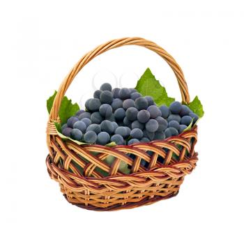 Royalty Free Photo of a Basket Full of Grapes