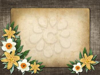 Royalty Free Photo of a Frame With Flowers