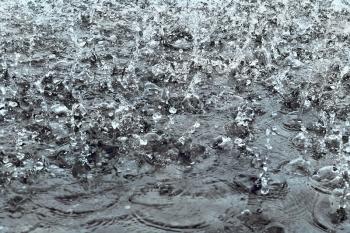 raindrops on water as background