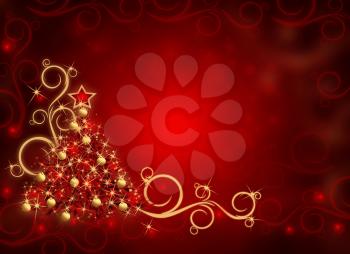 Royalty Free Clipart Image of a Background With Christmas Theme