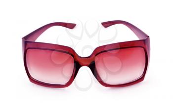 Pink sunglasses isolated a white background