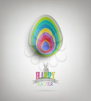 Easter Background With Colored Eggs And Title Inscription 