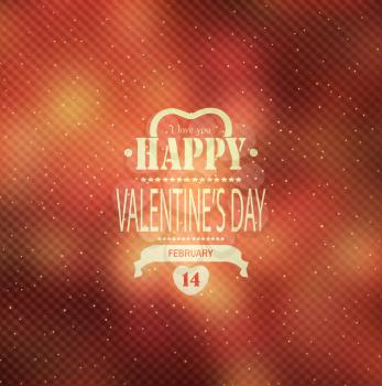 Valentine's Day Background With Stars And Title Inscription