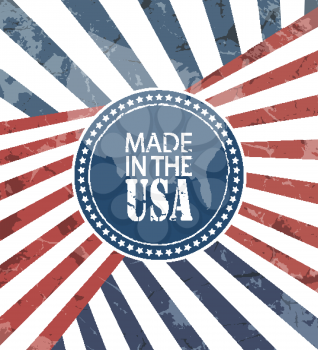 Made In USA Label Grunge Background