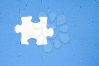 Royalty Free Photo of a Blue Puzzle