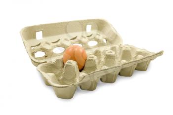 Royalty Free Photo of a Carton With an Egg