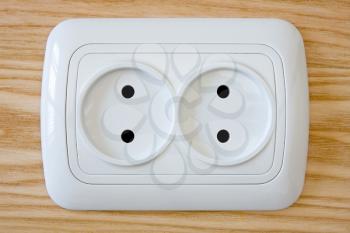 Royalty Free Photo of a Closeup of an Electric Outlet