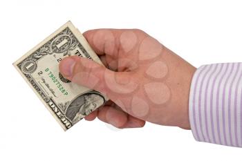 Royalty Free Photo of a Man Holding Money