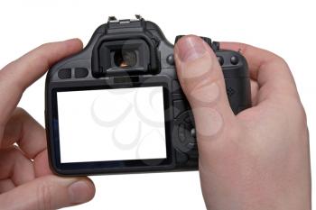 Royalty Free Photo of a Person Holding a Camera
