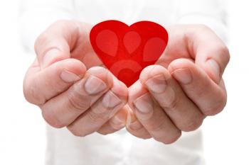Royalty Free Photo of a Person Holding a Heart