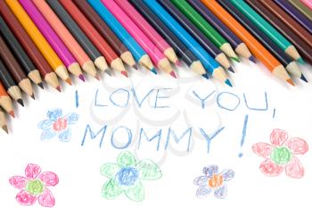 Royalty Free Photo of an I Love You Mommy Sign