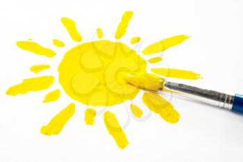 Royalty Free Photo of a Painted Sun