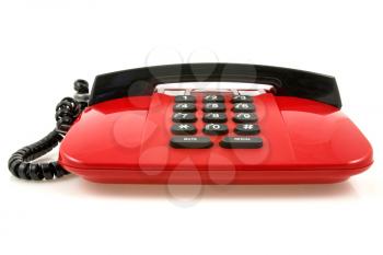 Royalty Free Photo of a Red Telephone