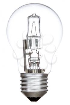 Halogen light bulb isolated on a white background 