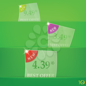 Royalty Free Clipart Image of Sale Tags