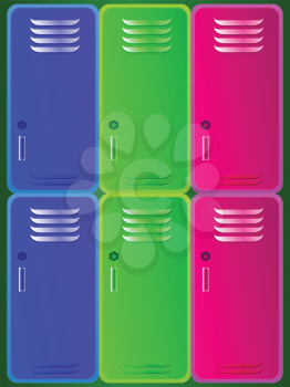Royalty Free Clipart Image of Lockers