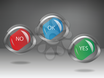 Royalty Free Clipart Image of Buttons