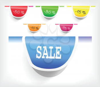 Royalty Free Clipart Image of Sale Tags