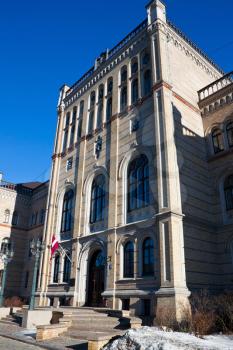 Latvian university main building in Riga