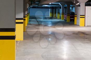 Underground parking with single car