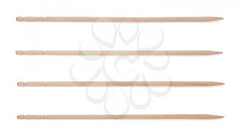 Group of the canape sticks isolated on white background