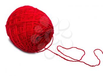 Ball of threads make the red heart