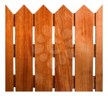 Wooden fence isolate on white background