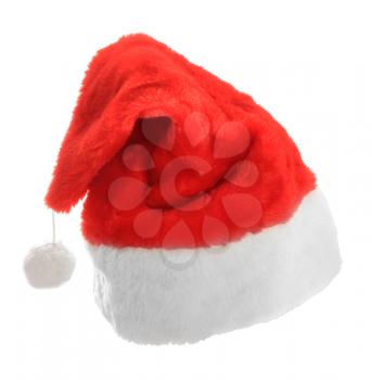 Christmas santa cap isolated on white
