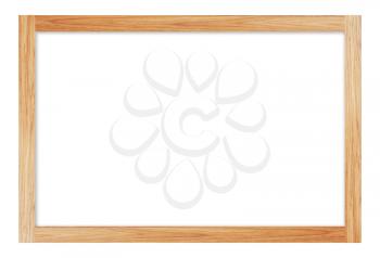 Brown wooden frame on white background