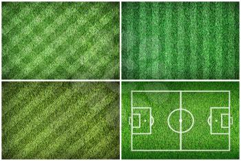 Football green grass field