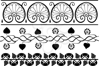 Royalty Free Clipart Image of Floral Borders
